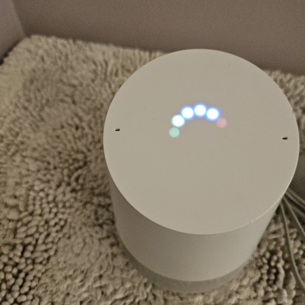 Google Home Smart Speaker (White/Grey) – Great Condition